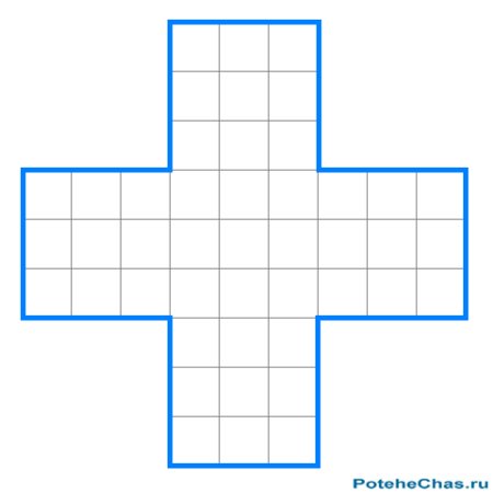 Крест внутри квадрата - Графическая головоломка